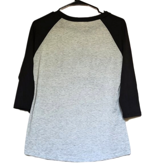 "Witch Please" Black & Grey Raglan Women's Top Size Small Halloween - Picture 2 of 3